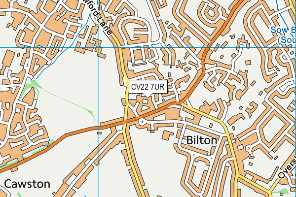CV22 7UR map - OS VectorMap District (Ordnance Survey)