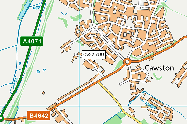 CV22 7UU map - OS VectorMap District (Ordnance Survey)