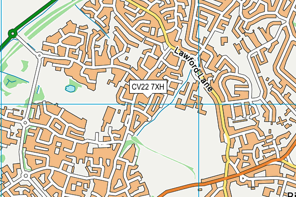CV22 7XH map - OS VectorMap District (Ordnance Survey)