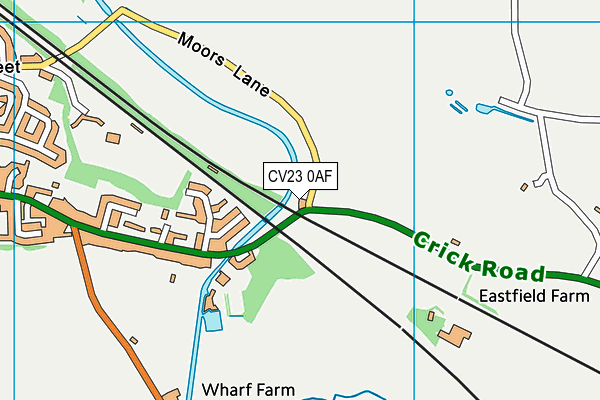 CV23 0AF map - OS VectorMap District (Ordnance Survey)