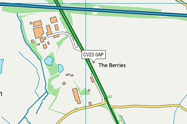 CV23 0AP map - OS VectorMap District (Ordnance Survey)