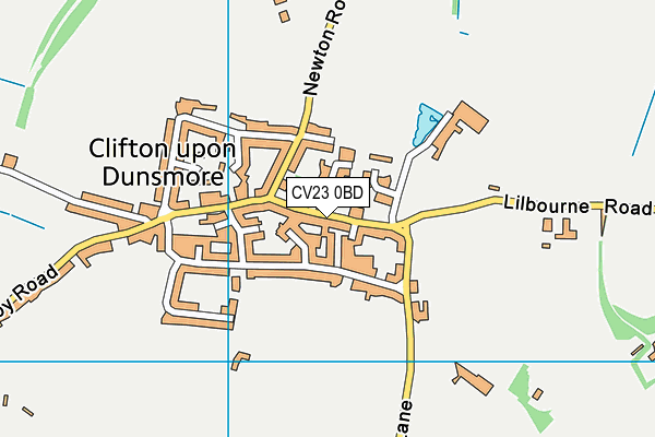 CV23 0BD map - OS VectorMap District (Ordnance Survey)