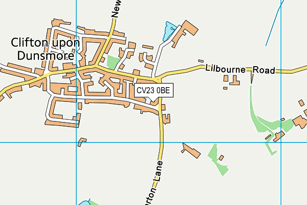 CV23 0BE map - OS VectorMap District (Ordnance Survey)