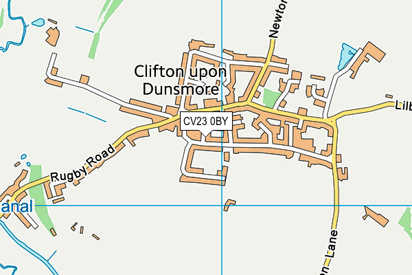 Clifton Upon Dunsmore Playing Field map (CV23 0BY) - OS VectorMap District (Ordnance Survey)