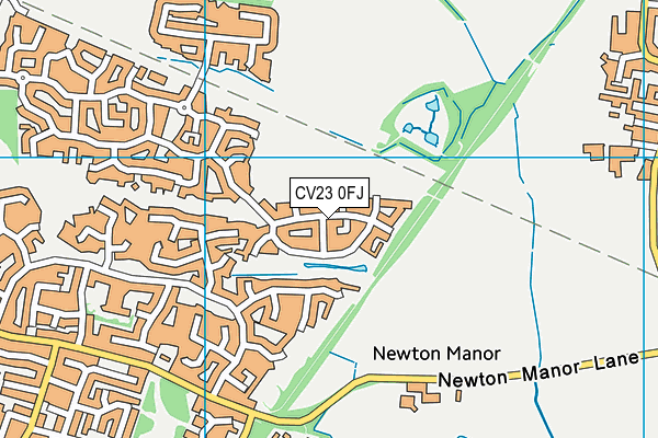 CV23 0FJ map - OS VectorMap District (Ordnance Survey)