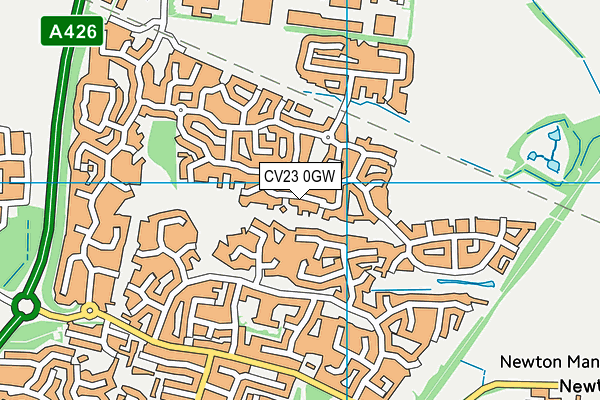 CV23 0GW map - OS VectorMap District (Ordnance Survey)