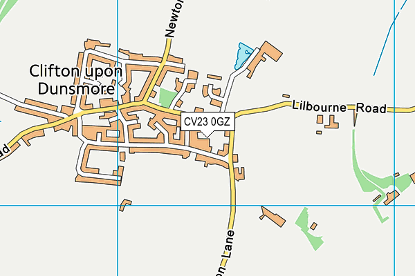 CV23 0GZ map - OS VectorMap District (Ordnance Survey)