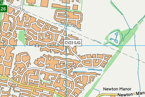 CV23 0JG map - OS VectorMap District (Ordnance Survey)