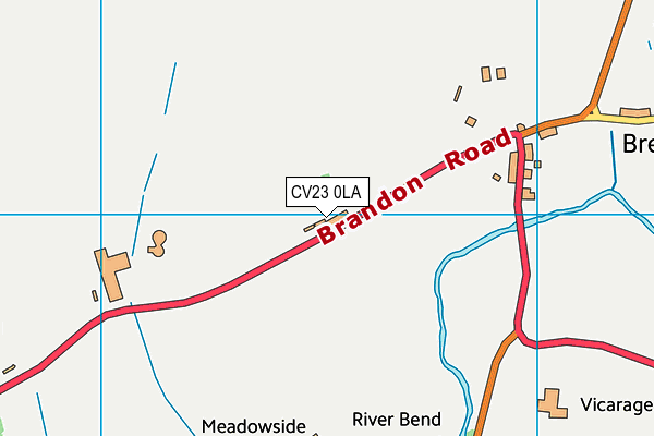 Bretford Playing Field map (CV23 0LA) - OS VectorMap District (Ordnance Survey)