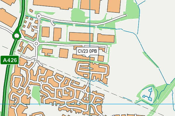 CV23 0PB map - OS VectorMap District (Ordnance Survey)