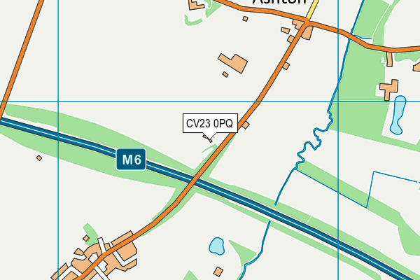 CV23 0PQ map - OS VectorMap District (Ordnance Survey)