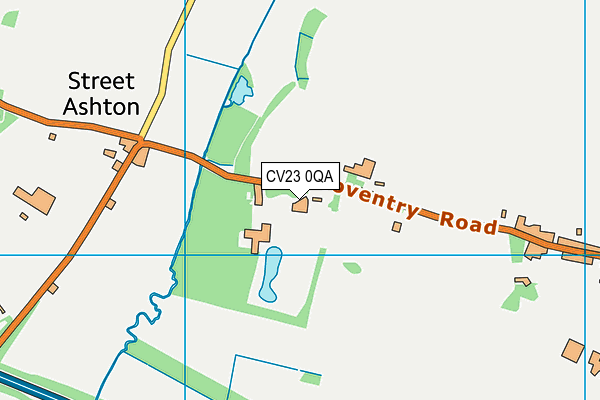 CV23 0QA map - OS VectorMap District (Ordnance Survey)