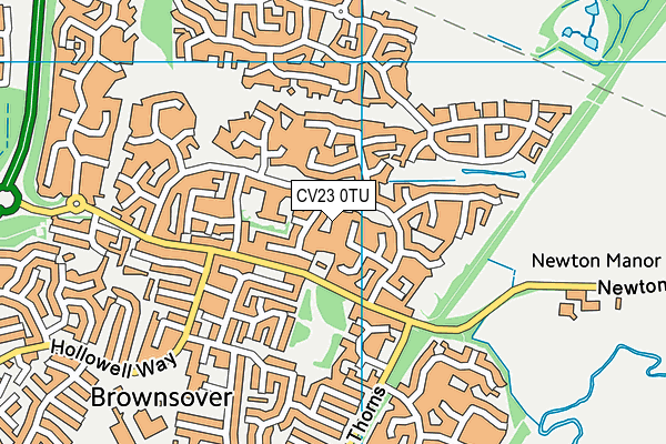 CV23 0TU map - OS VectorMap District (Ordnance Survey)