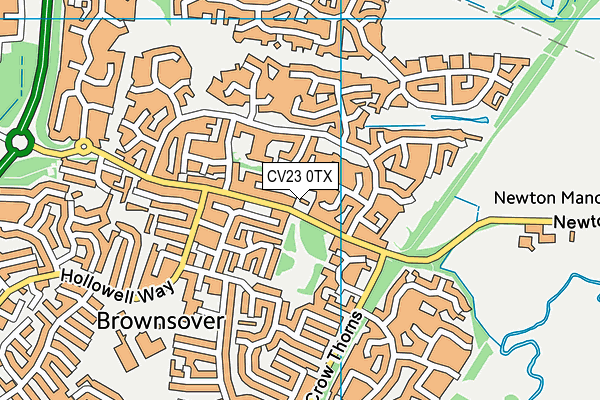 CV23 0TX map - OS VectorMap District (Ordnance Survey)
