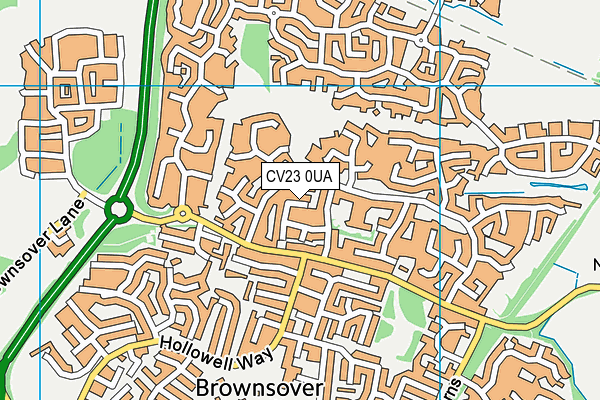 CV23 0UA map - OS VectorMap District (Ordnance Survey)