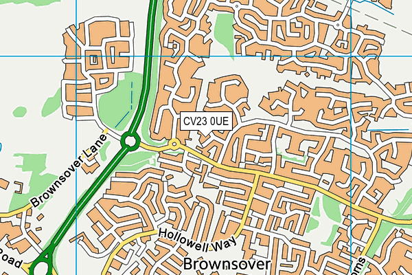 CV23 0UE map - OS VectorMap District (Ordnance Survey)