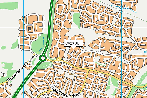 CV23 0UF map - OS VectorMap District (Ordnance Survey)