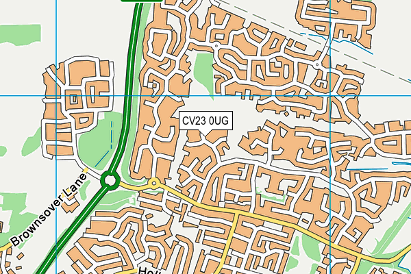 CV23 0UG map - OS VectorMap District (Ordnance Survey)