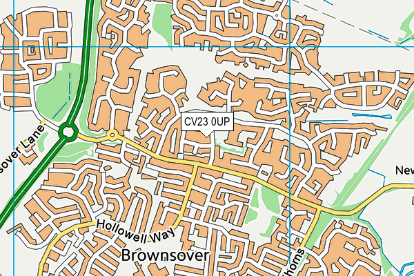 Brownsover Community Infant School map (CV23 0UP) - OS VectorMap District (Ordnance Survey)