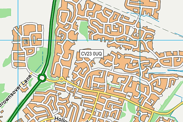 CV23 0UQ map - OS VectorMap District (Ordnance Survey)