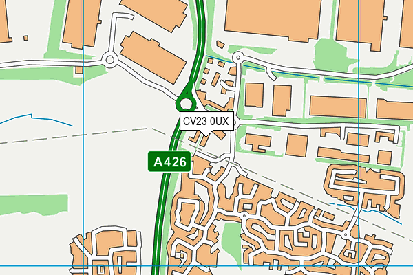 CV23 0UX map - OS VectorMap District (Ordnance Survey)