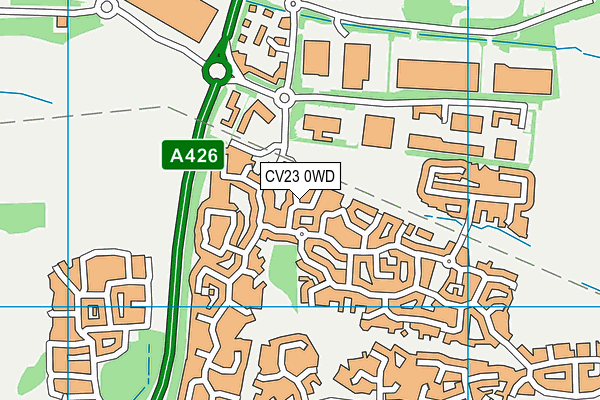 CV23 0WD map - OS VectorMap District (Ordnance Survey)