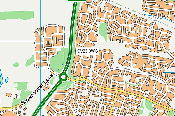 CV23 0WG map - OS VectorMap District (Ordnance Survey)