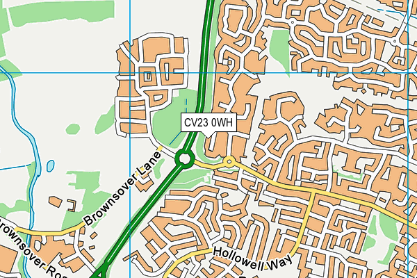 CV23 0WH map - OS VectorMap District (Ordnance Survey)