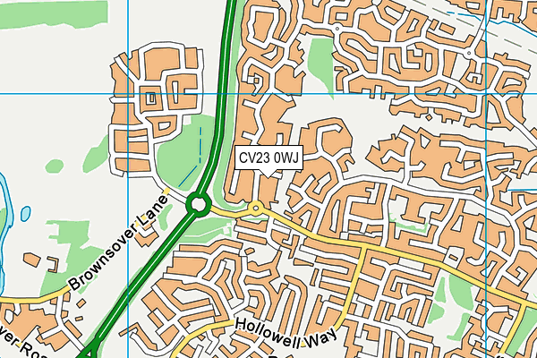 CV23 0WJ map - OS VectorMap District (Ordnance Survey)