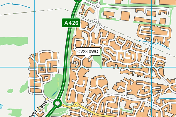 CV23 0WQ map - OS VectorMap District (Ordnance Survey)