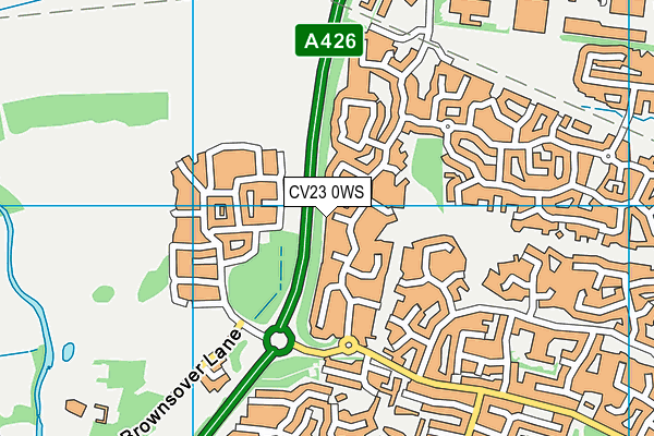 CV23 0WS map - OS VectorMap District (Ordnance Survey)