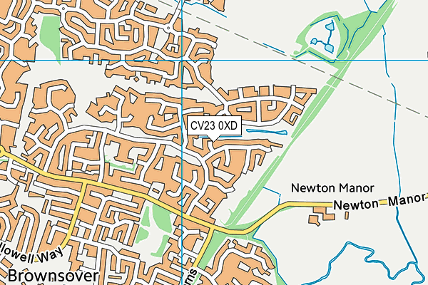 CV23 0XD map - OS VectorMap District (Ordnance Survey)