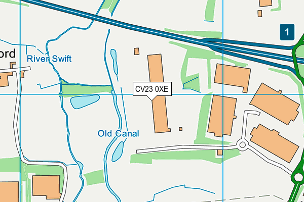CV23 0XE map - OS VectorMap District (Ordnance Survey)
