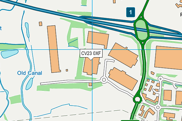 CV23 0XF map - OS VectorMap District (Ordnance Survey)