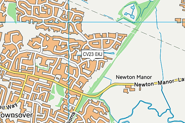 CV23 0XJ map - OS VectorMap District (Ordnance Survey)