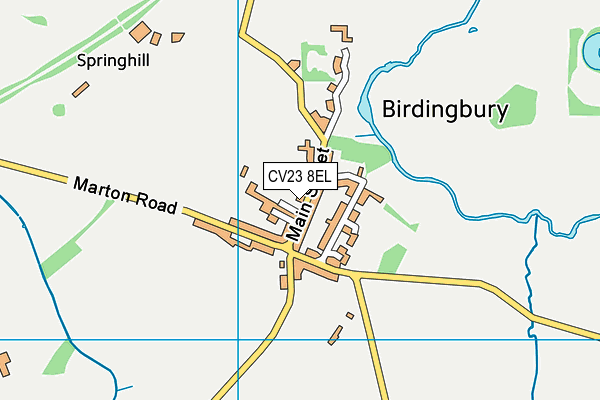 CV23 8EL map - OS VectorMap District (Ordnance Survey)