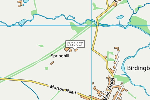 CV23 8ET map - OS VectorMap District (Ordnance Survey)