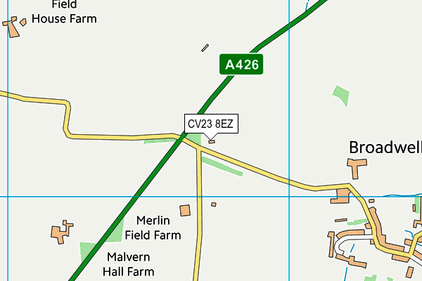 CV23 8EZ map - OS VectorMap District (Ordnance Survey)