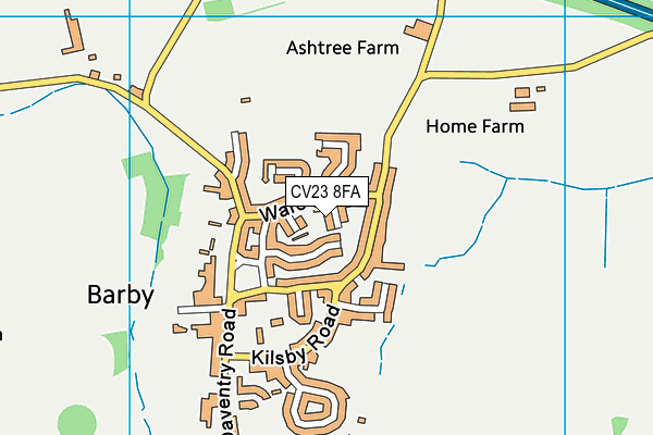 CV23 8FA map - OS VectorMap District (Ordnance Survey)