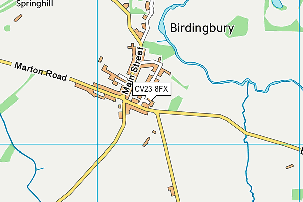 CV23 8FX map - OS VectorMap District (Ordnance Survey)