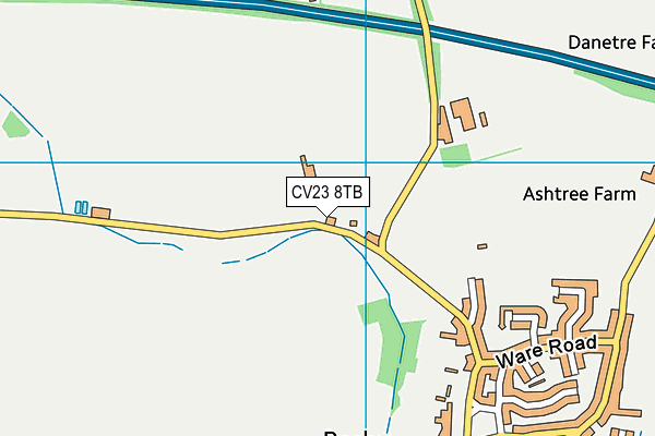 CV23 8TB map - OS VectorMap District (Ordnance Survey)