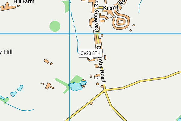 CV23 8TH map - OS VectorMap District (Ordnance Survey)