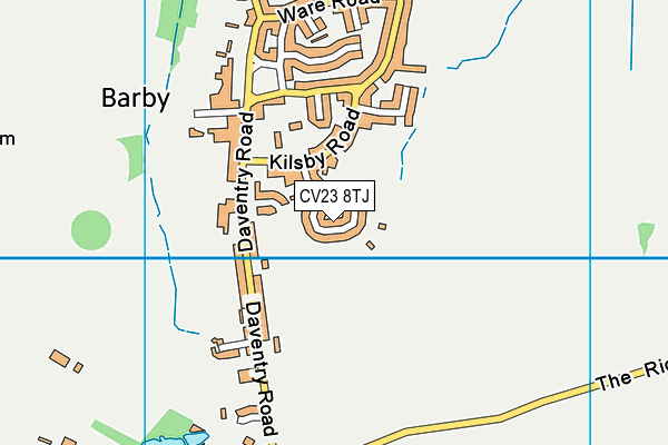 CV23 8TJ map - OS VectorMap District (Ordnance Survey)
