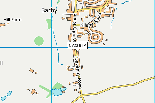 Map of RUGBY FLORIST LIMITED at district scale
