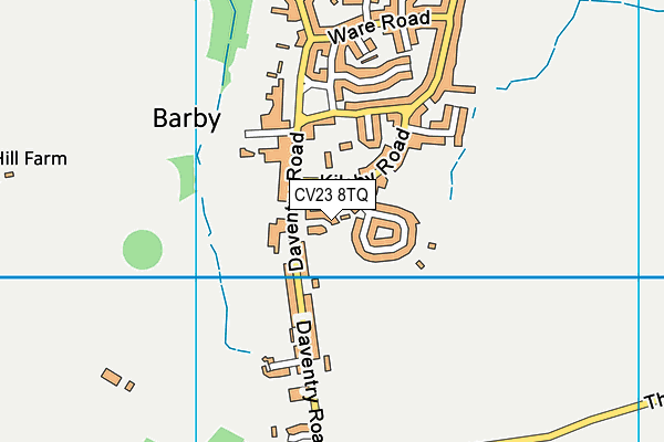 CV23 8TQ map - OS VectorMap District (Ordnance Survey)