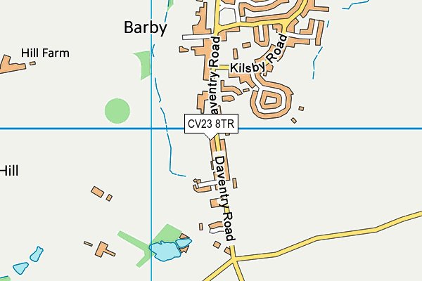 Barby Church of England Primary School map (CV23 8TR) - OS VectorMap District (Ordnance Survey)