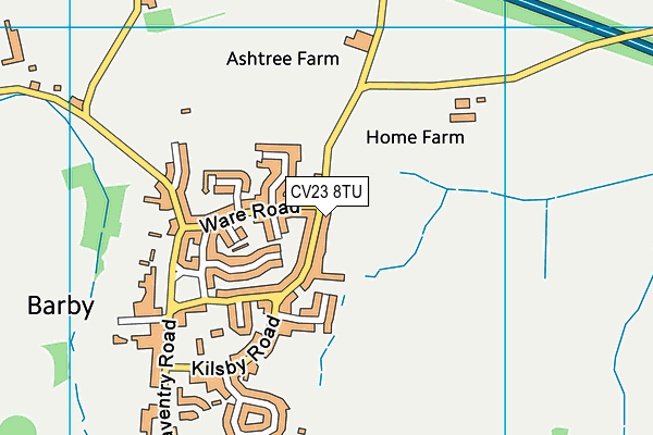 CV23 8TU map - OS VectorMap District (Ordnance Survey)
