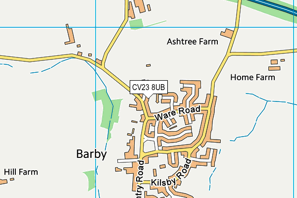 CV23 8UB map - OS VectorMap District (Ordnance Survey)