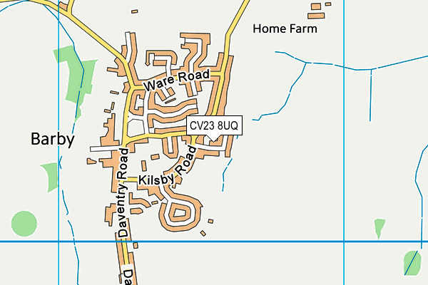 CV23 8UQ map - OS VectorMap District (Ordnance Survey)