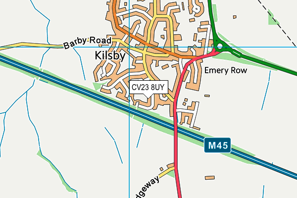 CV23 8UY map - OS VectorMap District (Ordnance Survey)